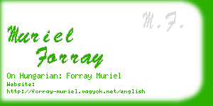 muriel forray business card